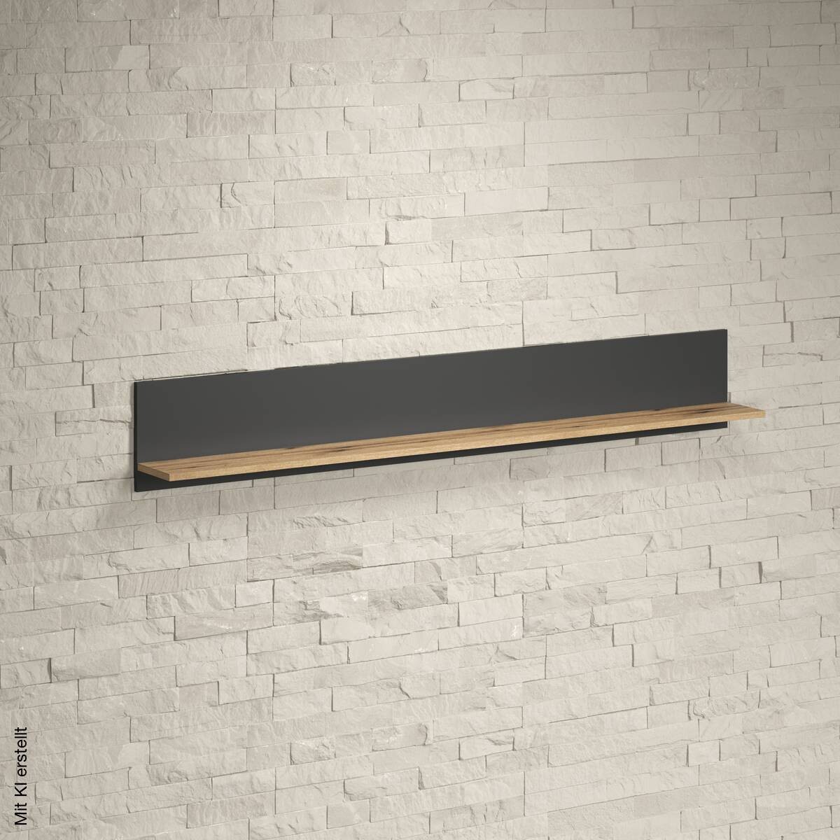 Wandboard Esteban anthrazit Eiche Evoke Coast Nachbildung B/H/T: ca. 167x25x17 cm