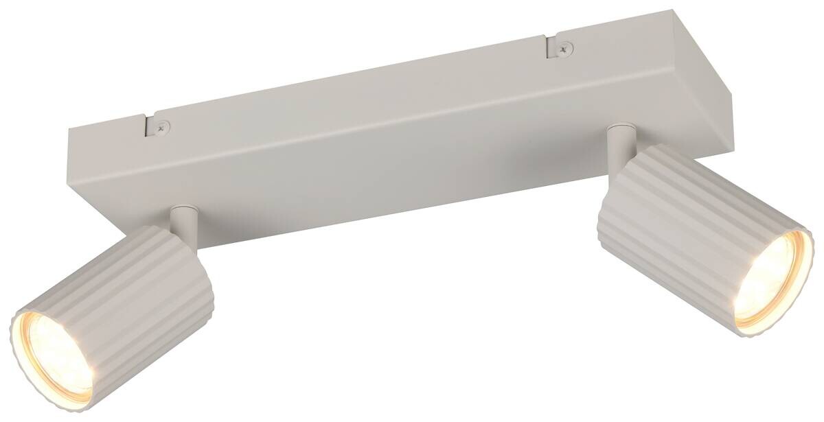 Reality Spot 2-flg. Soka grau Metall B/H/L: ca. 30x14,5x9 cm GU10 2 Brennstellen