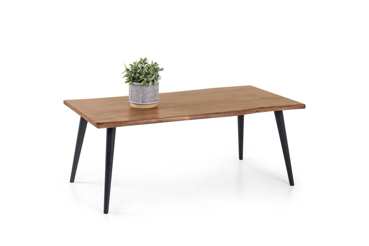 Couchtisch CADDY natur schwarz pulverbeschichtet B/H/T: ca. 110x45x60 cm