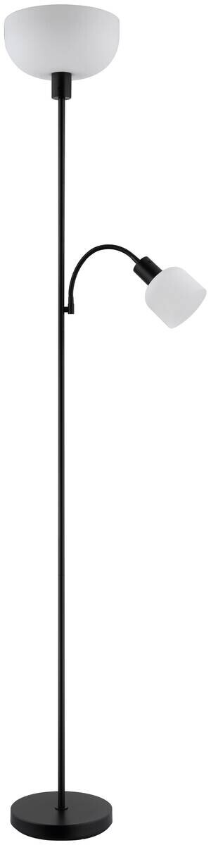 GLOBO Stehlampe schwarz Metall Kunststoff B/H/L: ca. 14,5x67,5x33 cm 2 Brennstellen