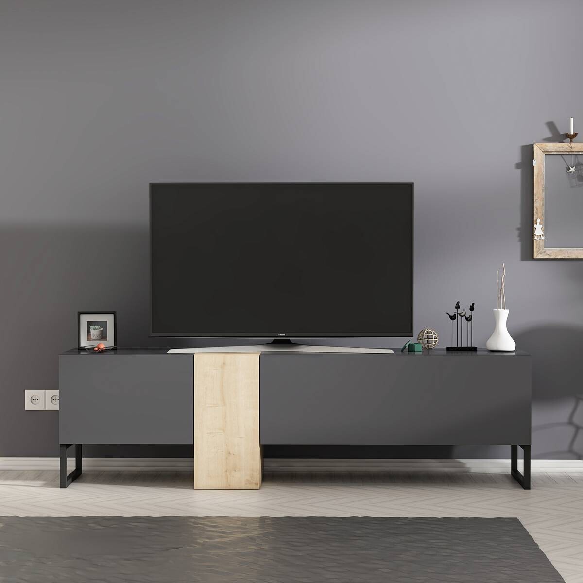 TV-Lowboard 9161 anthrazit Saphir B/H/T: ca. 157x45x37 cm