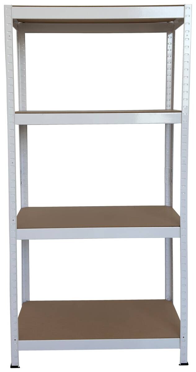 Schwerlaststeckregal weiß B/H/T: ca. 75x150x30 cm