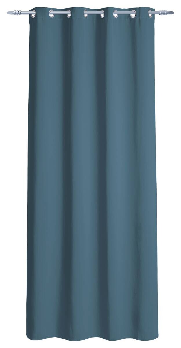 Ösenvorhang Verona blau 100% Polyester B/L: ca. 140x245 cm