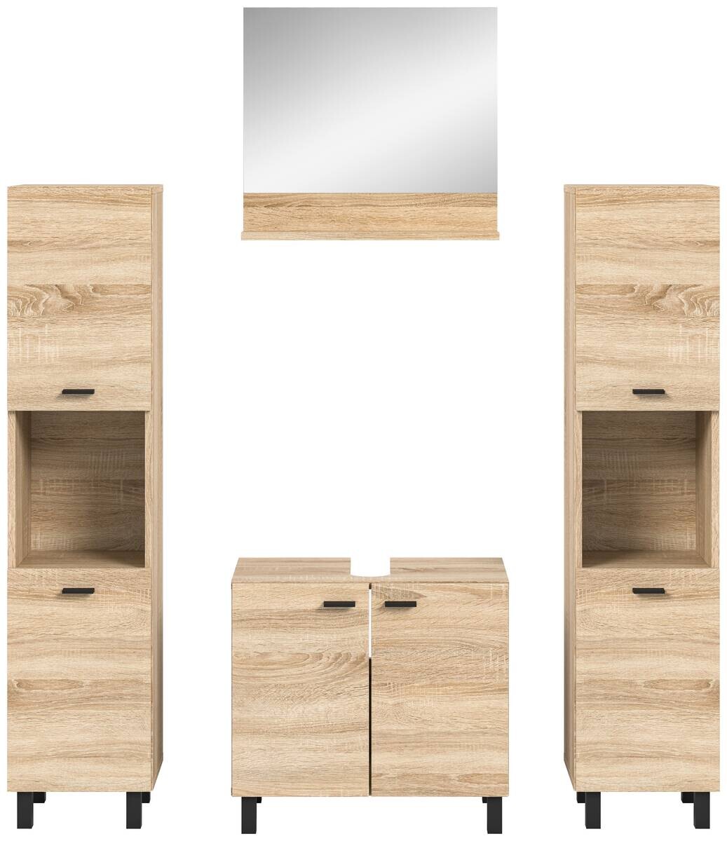 Badezimmer-Set BOSTON Eiche Sonoma Nachbildung B/H/T: ca. 137x186x33 cm