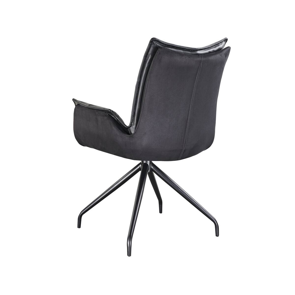 Armlehnstuhl Malin schwarz Kunstleder B/H/T: ca. 59x93x65,5 cm