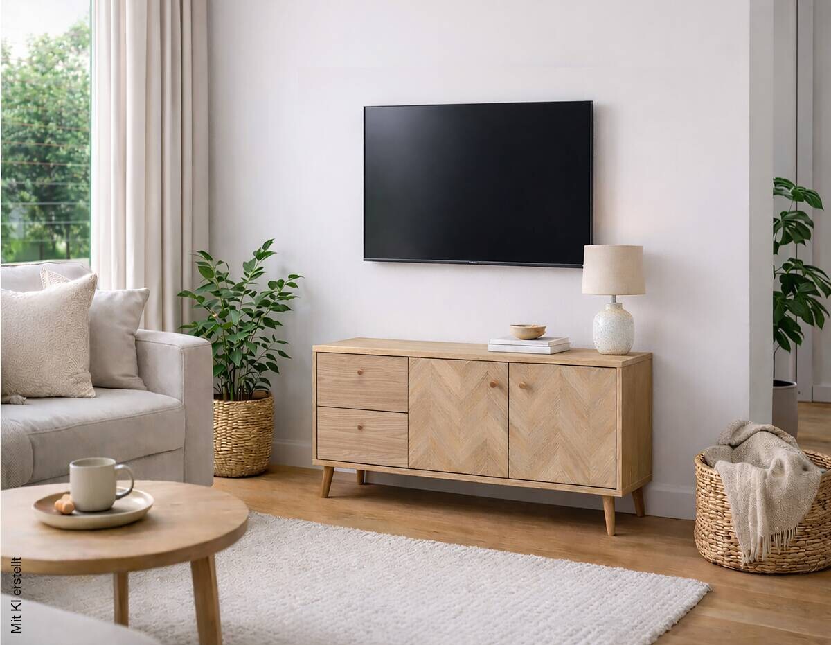 Lowboard Visby Eiche B/H/T: ca. 109x44,1x33,05 cm