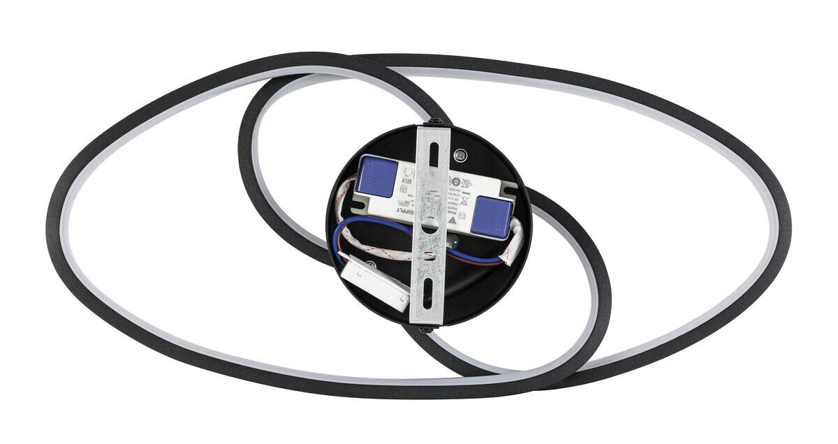 Nolo LED-Deckenleuchte Dual schwarz Metall B/H/L: ca. 21x8x45 cm