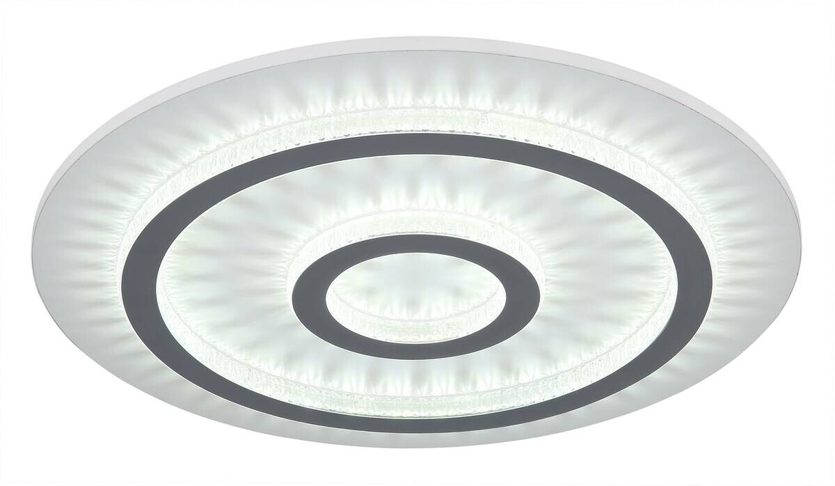 GLOBO LED-Deckenleuchte hellgrau klar weiß Kunststoff Metall H/D: ca. 5,5x45 cm 1 Brennstellen