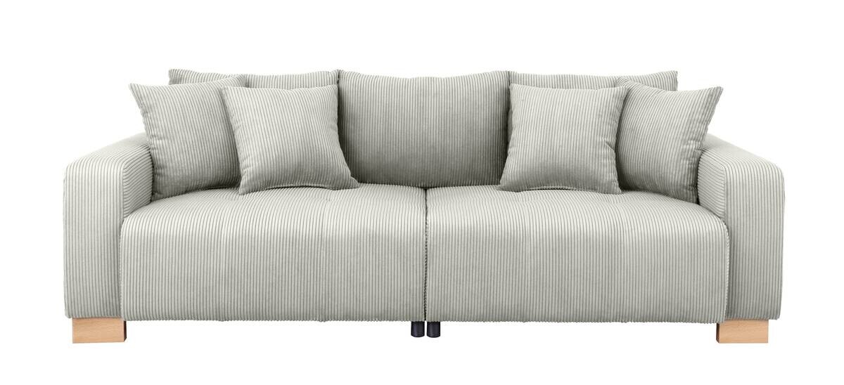 Big Sofa Alpha New hellgrau Microfaser B/H/T: ca. 244x85x112 cm