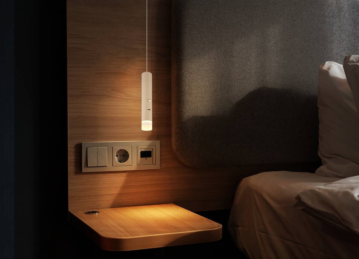 GLOBO LED-Hängeleuchte klar sand Metall Acryl H/D: ca. 120x3,8 cm 1.0 Brennstellen