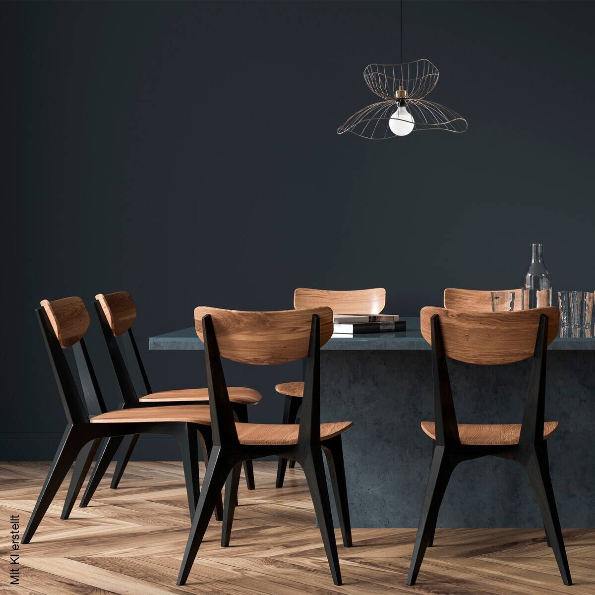 Opviq Pendelleuchte Farac-6391 B/H/T/L/D: ca. 50x121x50x50x50 cm E27 1 Brennstellen