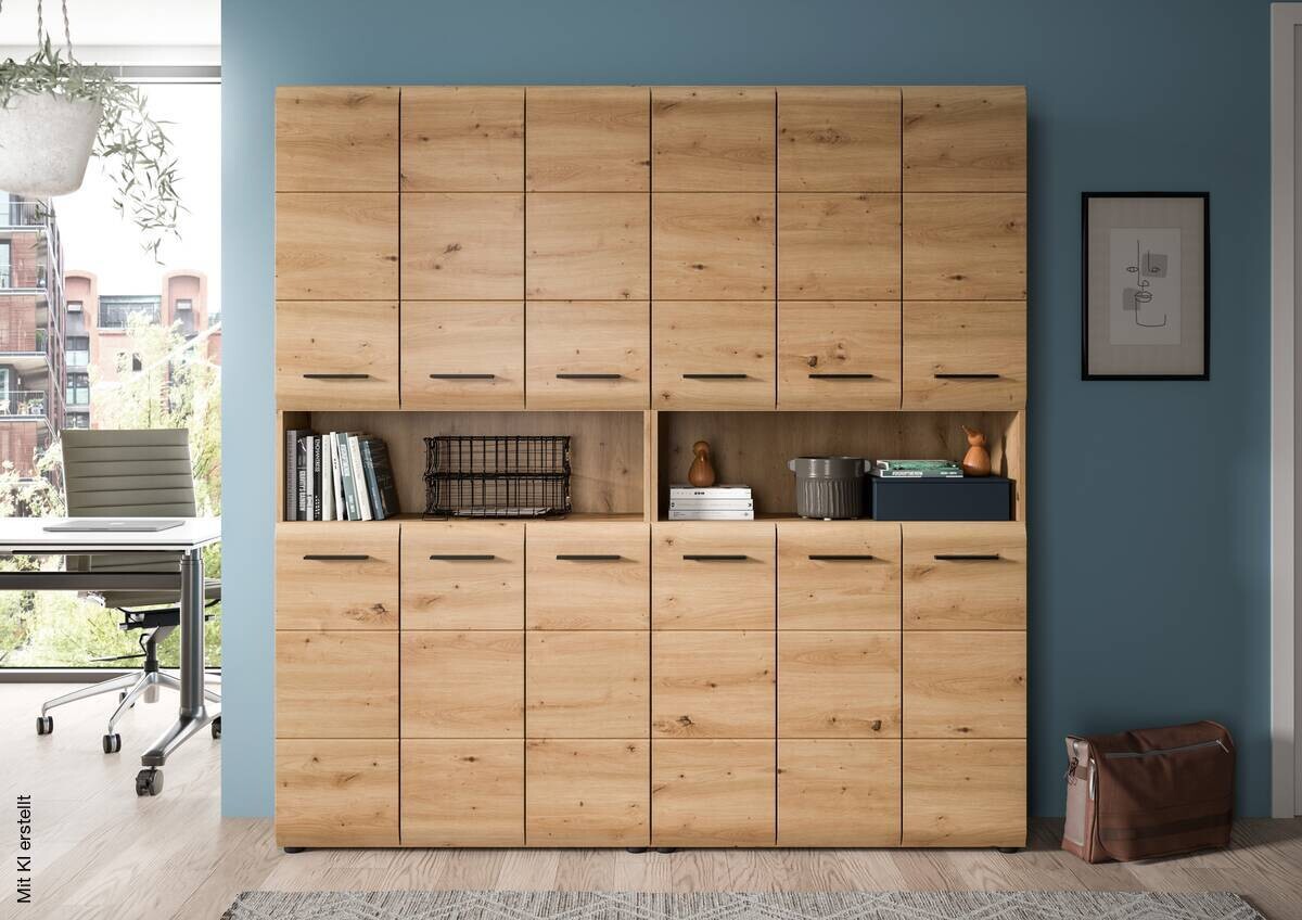 Badezimmer-Set Ice Artisan Oak Nachbildung B/H/T: ca. 180x185x30 cm