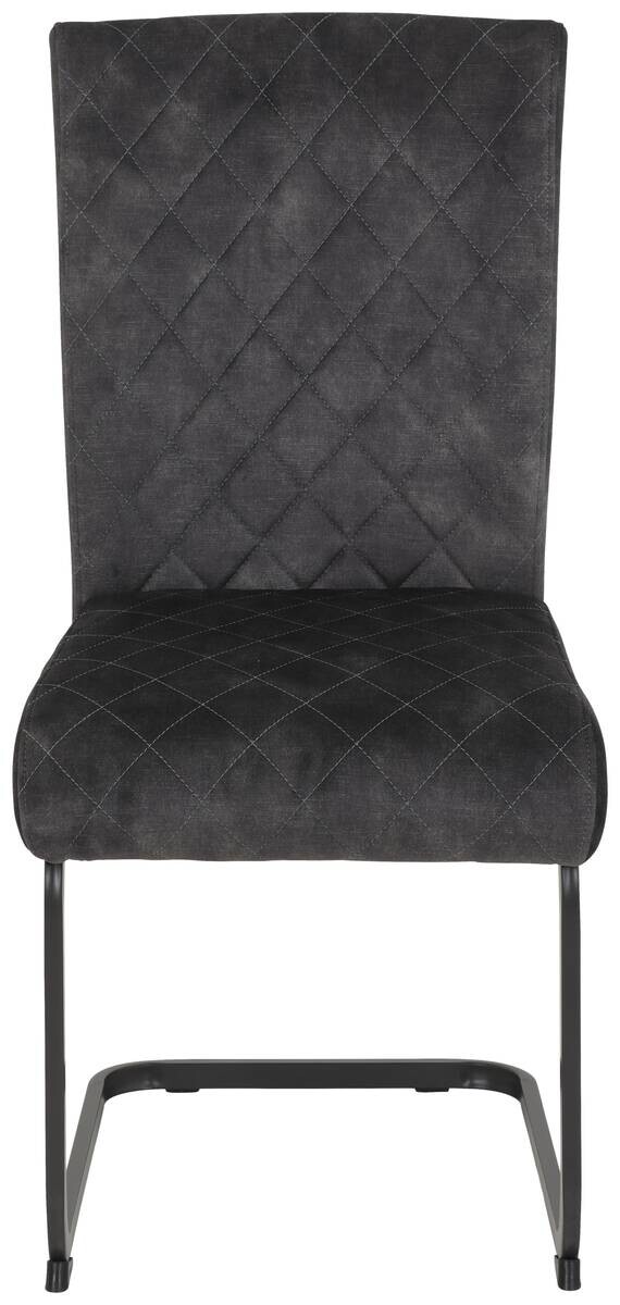 Schwingstuhl Rachel I, 2er-Set anthrazit Microfaser B/H/T: ca. 46x96x60 cm