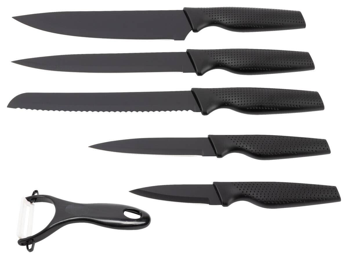 SAN IGNACIO Messerset WILLOW schwarz Edelstahl 6 tlg.