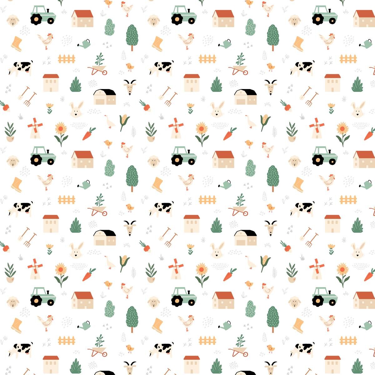 UGEPA Vliestapete Bauernhof bunt B/L: ca. 53x1005 cm