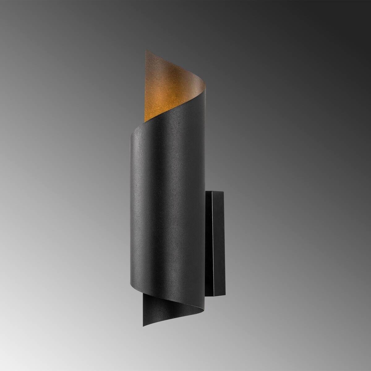 Opviq Wandleuchte Sivani schwarz Eisen B/H/T/L: ca. 16x35x16x10 cm E27 1 Brennstellen