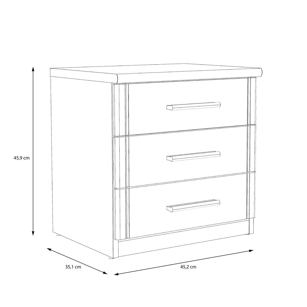 Nachtkonsole Eiche Sonoma Nachbildung B/H/T: ca. 45,2x47,6x34,1 cm