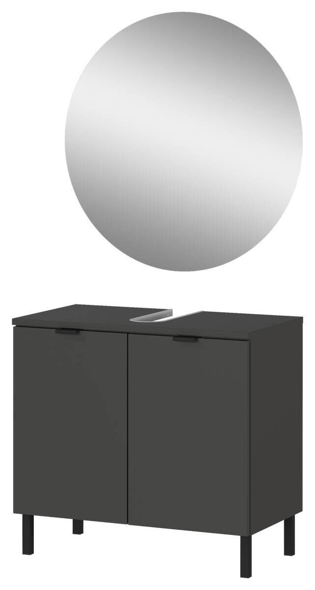 Badezimmer-Set 9918-547 Graphit Optik B/H/T: ca. 60x200x34 cm