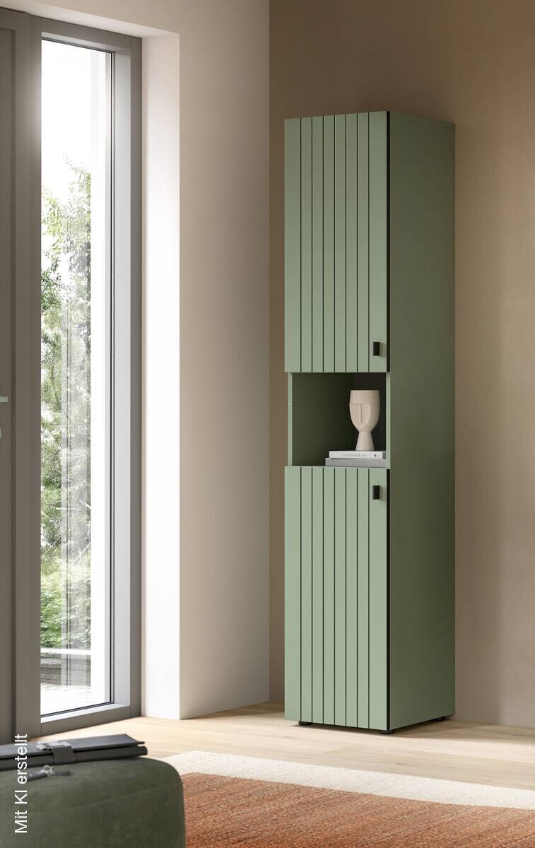 Garderobenschrank STATION grün B/H/T: ca. 40x192x37 cm