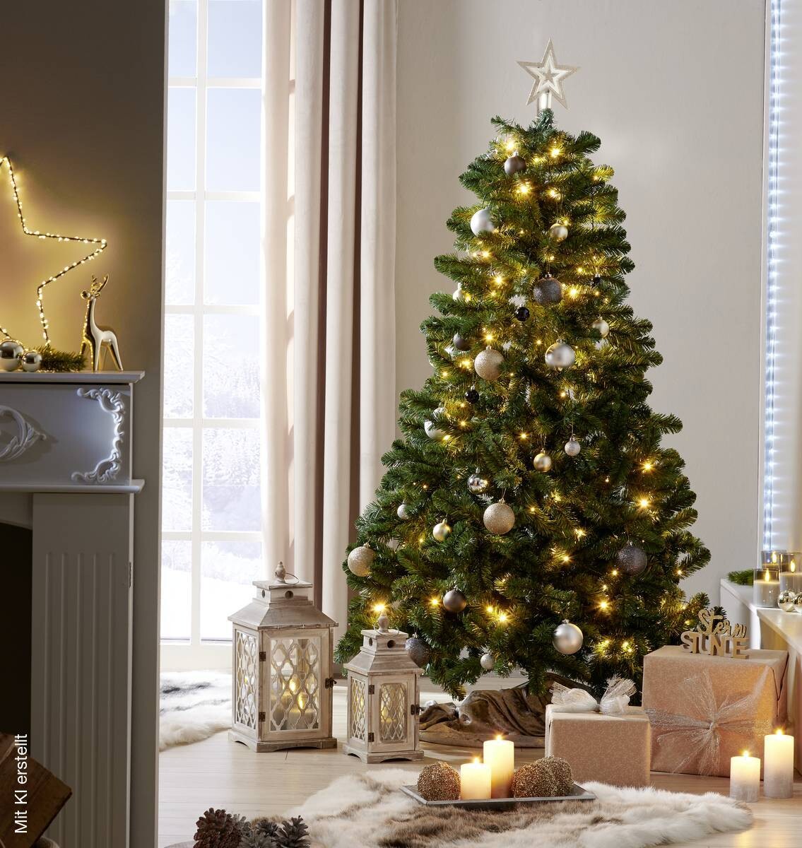 POCOline Weihnachtsbaum grün Kunststoff H: ca. 150 cm