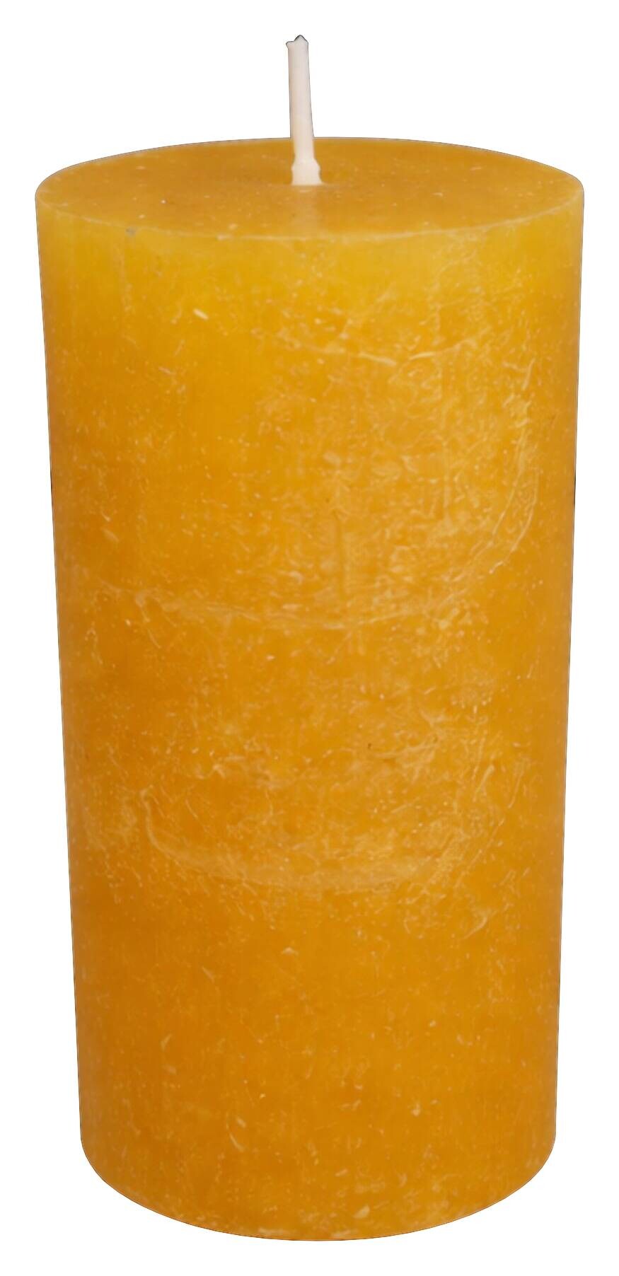 Stumpenkerze orange H/D: ca. 9x6,8 cm