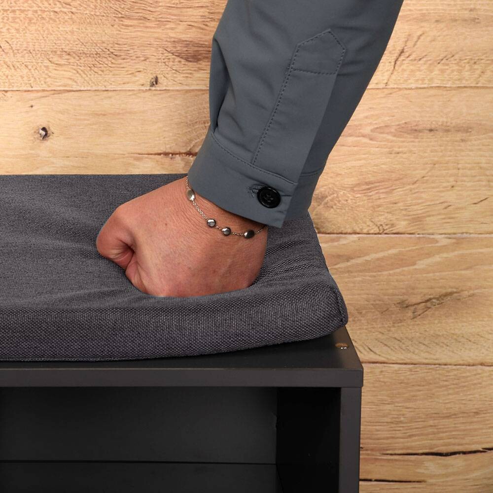 Kesper Schuhregal grau Spanplatte B/H/L: ca. 29,5x48x51,5 cm