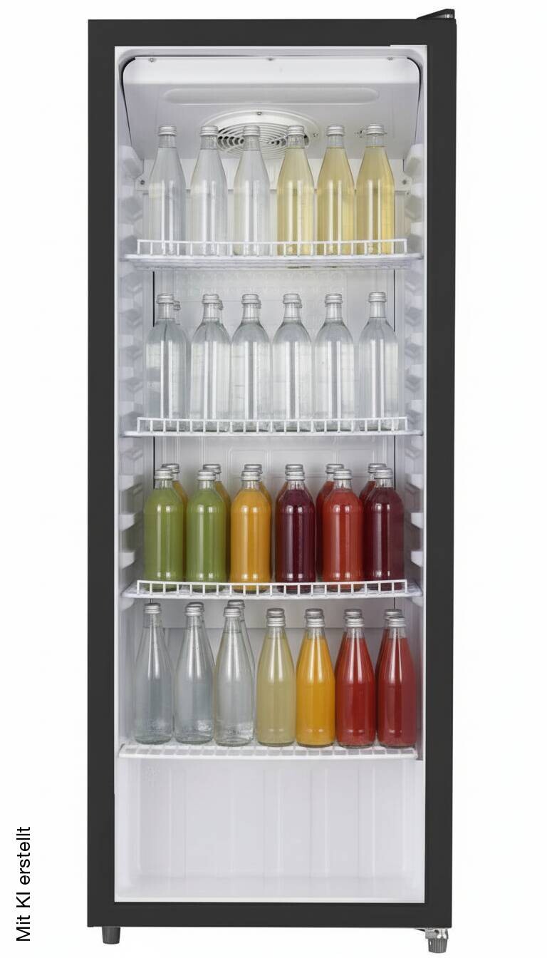 POCOline Glastürkühlschrank GTK144-235 DW weiß B/H/T: ca. 54x144x55 cm