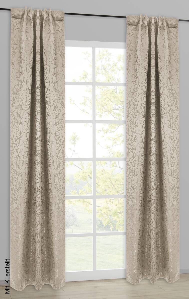 Kombivorhang Filipa beige B/L: ca. 140x245 cm