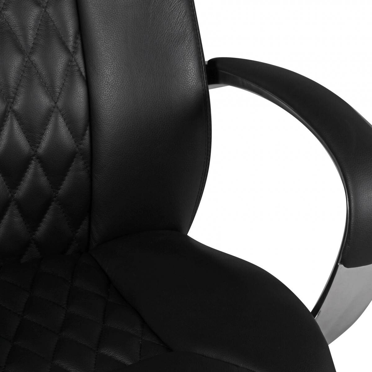 Drehstuhl schwarz Leder