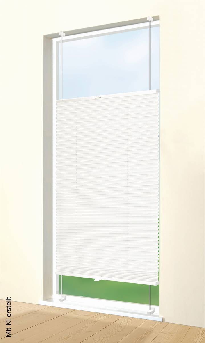 ACUS design collection Spann-Plissee Tageslichtqualität weiß 100% Polyester B/L: ca. 80x220 cm