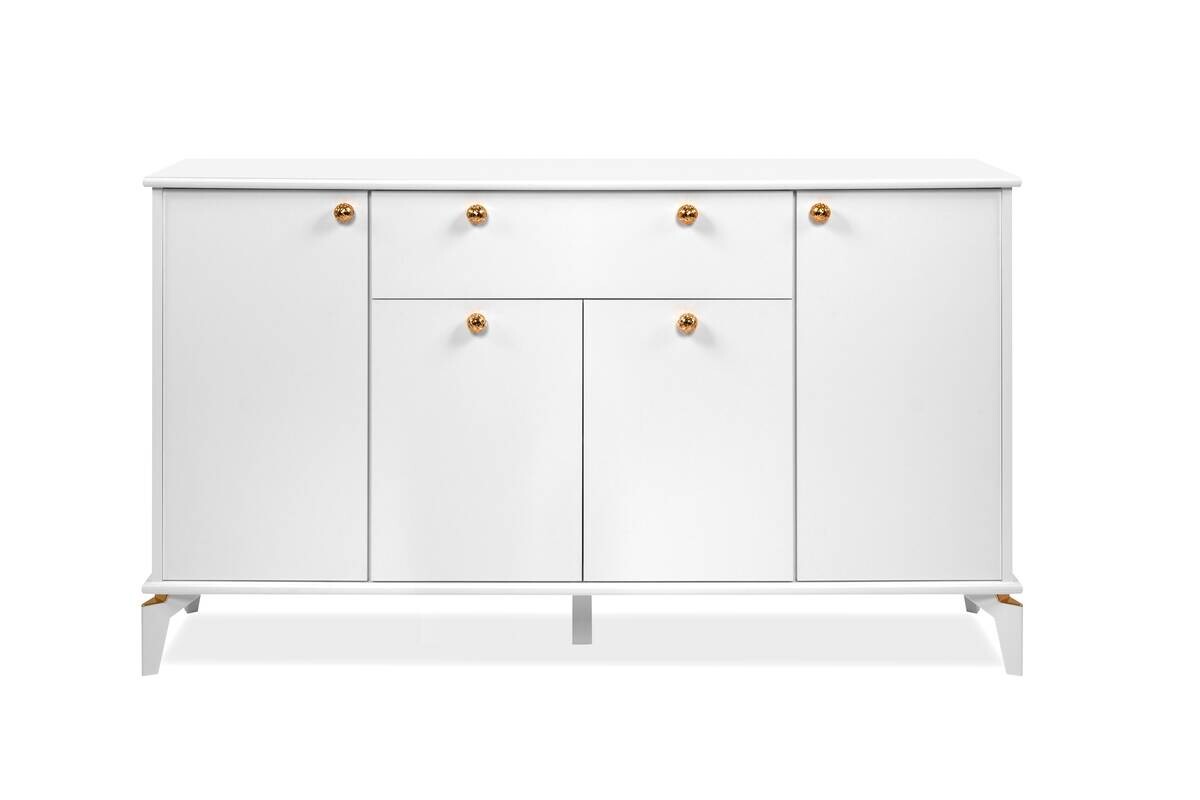 Sideboard Izmir weiß Kupfer B/H/T: ca. 158x90x36 cm
