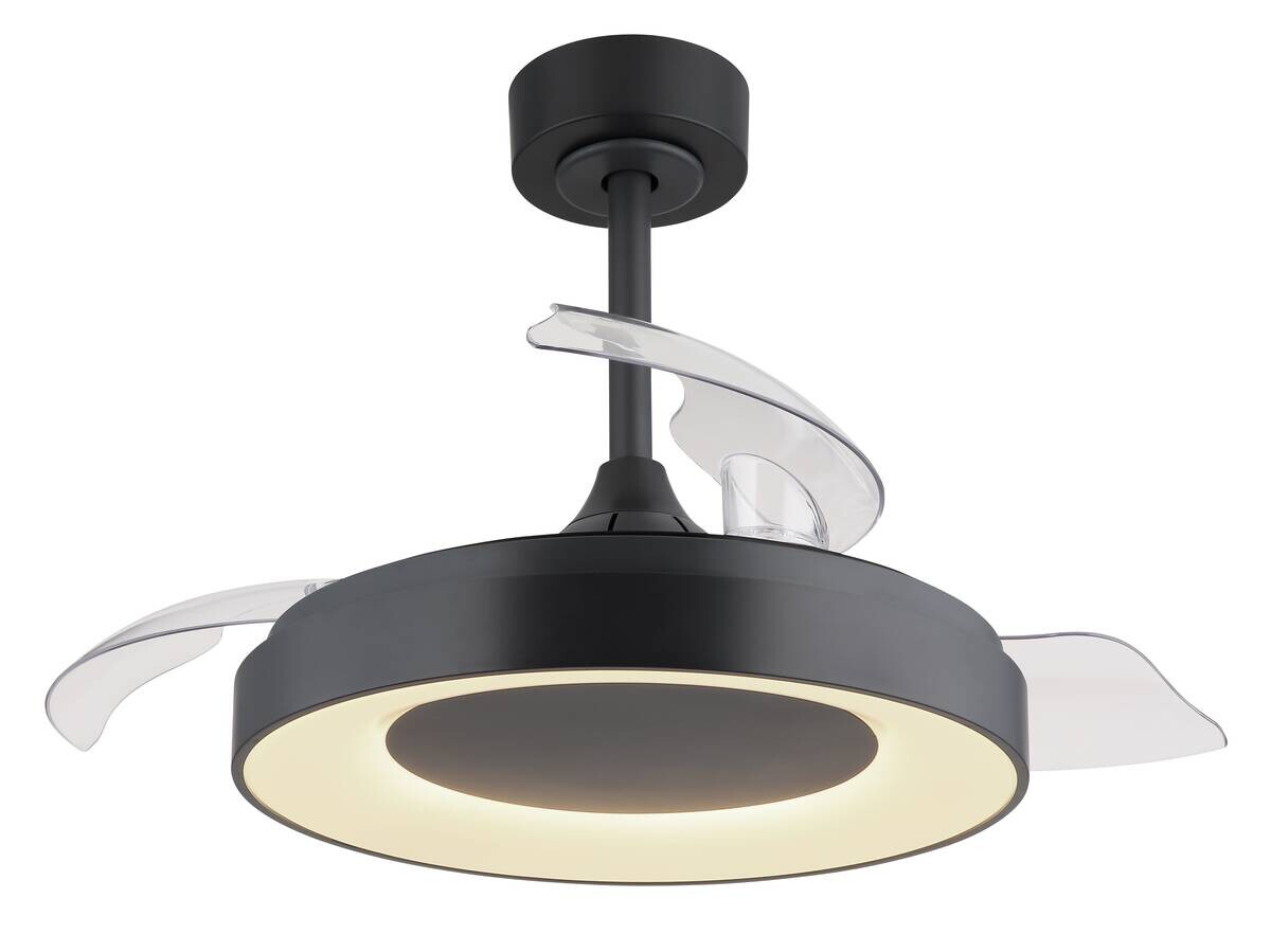 GLOBO Deckenventilator transparent grau Opal H/D: ca. 44,8x91 cm max. 40 W
