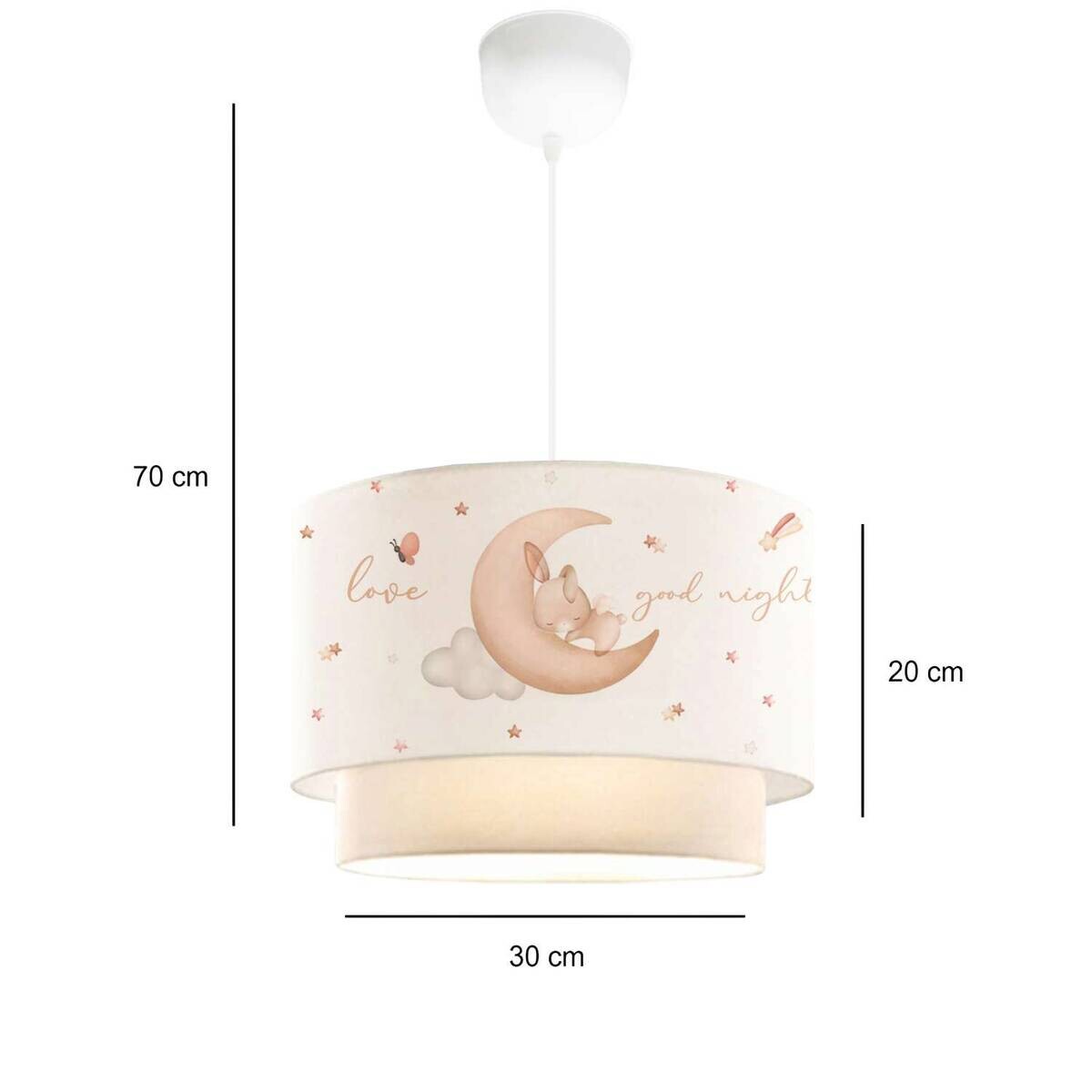 Pendelleuchte creme B/H/L/D: ca. 30x70x30x30 cm E27 1 Brennstellen