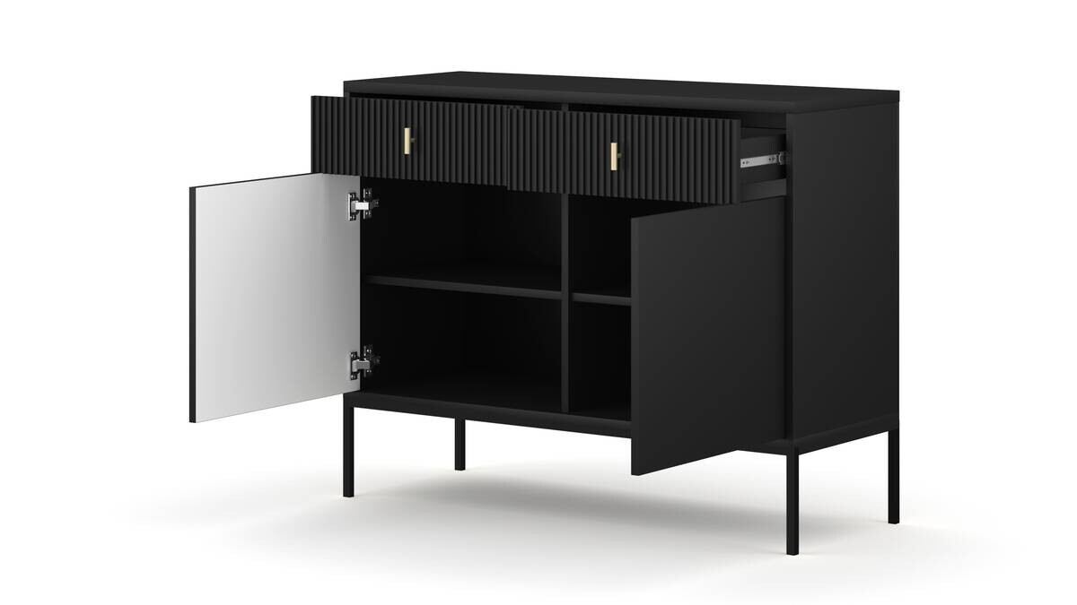 Kommode MAGGIORE schwarz B/H/T: ca. 104,2x82,5x39 cm