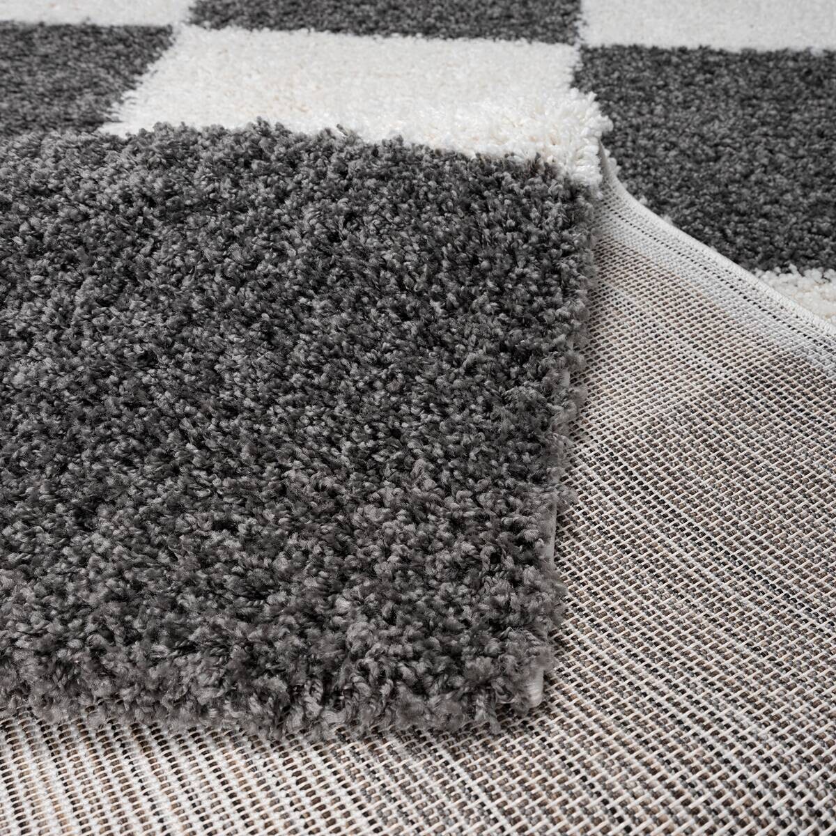 Sanat Hochflorteppich MILANO grau B/L: ca. 80x200 cm