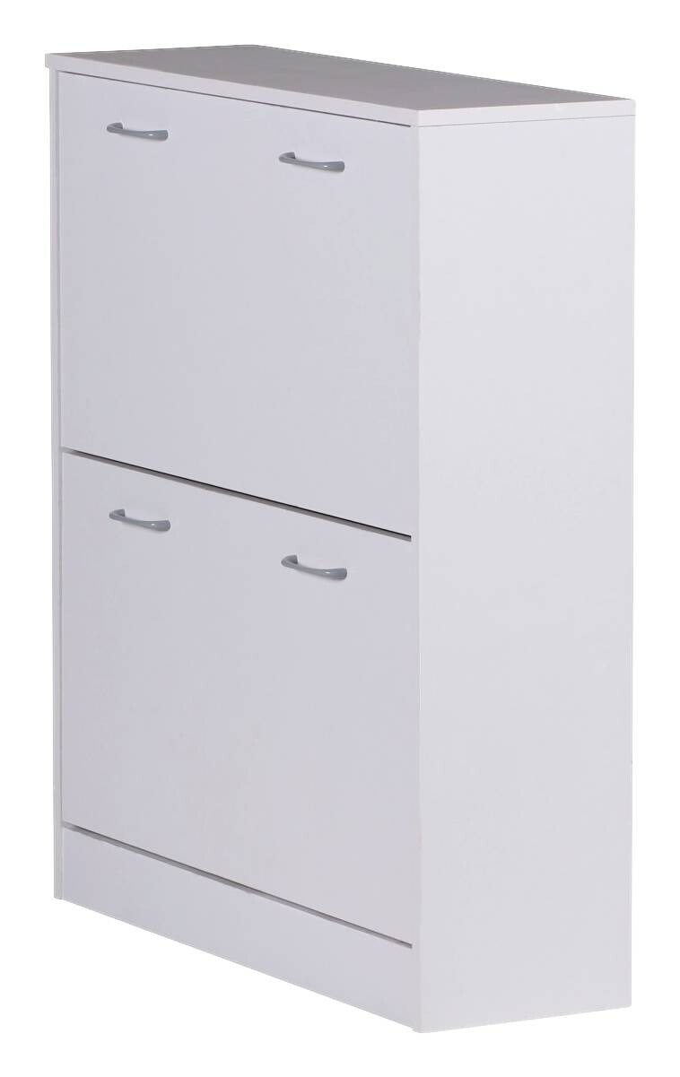 Schuhschrank weiß grau B/H/T: ca. 75x87x24 cm