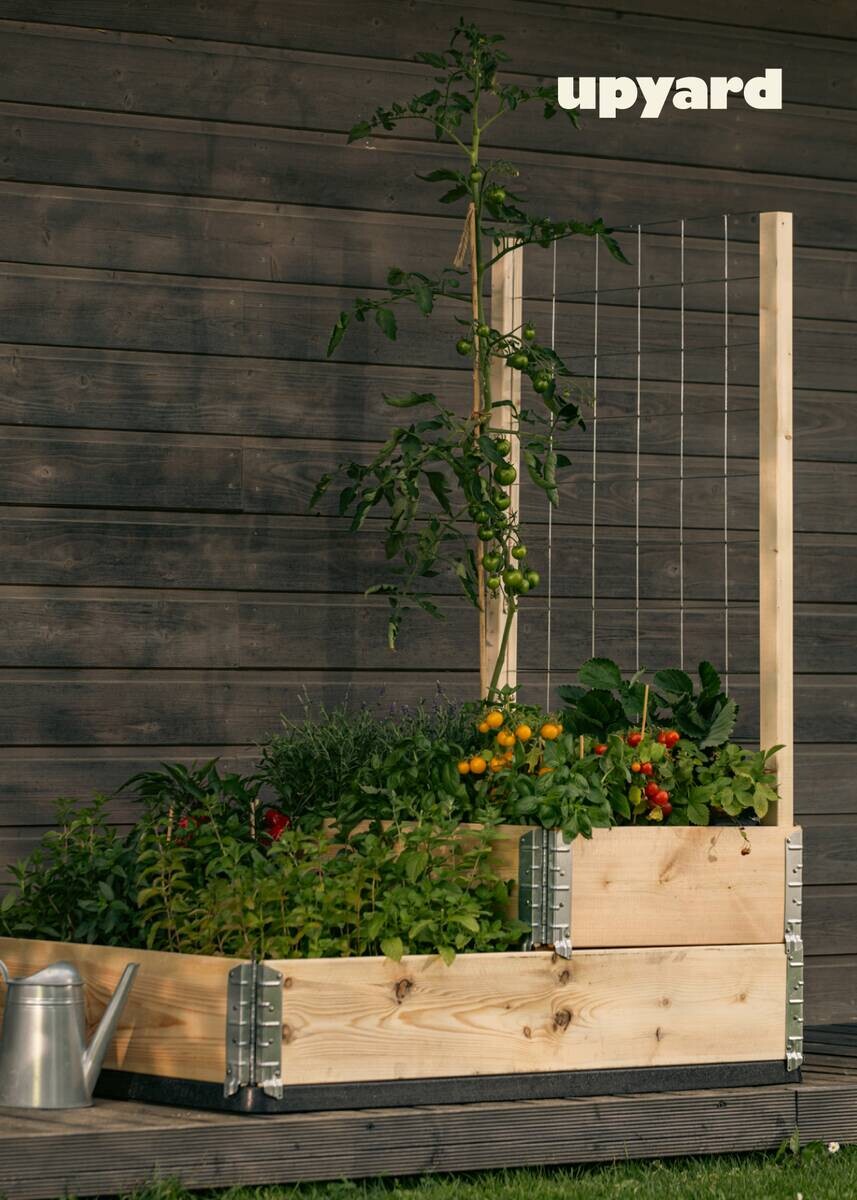 UPYARD Hochbeet INDUSTRIAL natur Holz B/L: ca. 80x120 cm