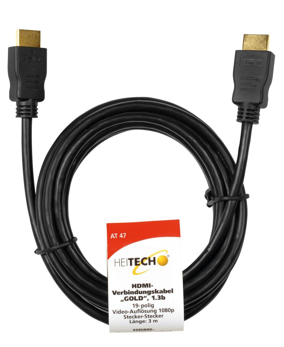 HeiTech HDMI-Verbindungskabel 3,00m schwarz