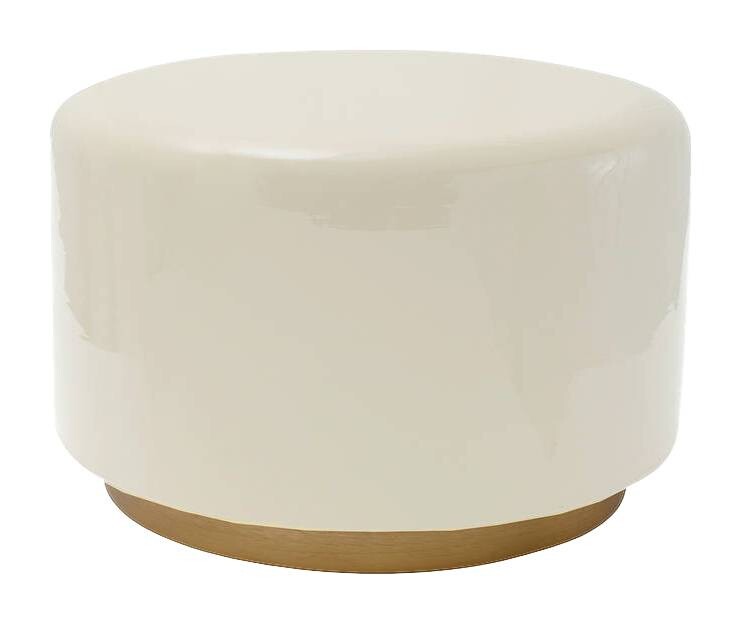 360 Living Hocker Artisse 251 elfenbein gold Metall H/D: ca. 43x51,5 cm