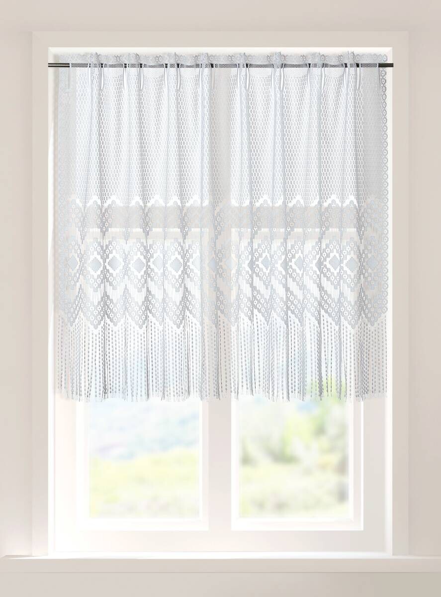 POCOline Scheibengardine Ellgau weiß B/L: ca. 150x80 cm