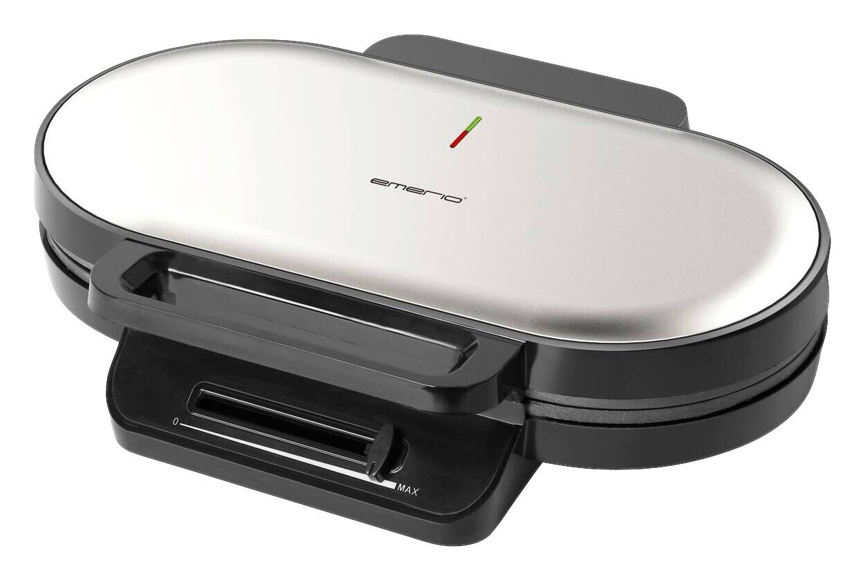 Emerio Waffelautomat WM-123356.1 Edelstahl Metall Kunststoff B/H/L: ca. 11x26x35 cm
