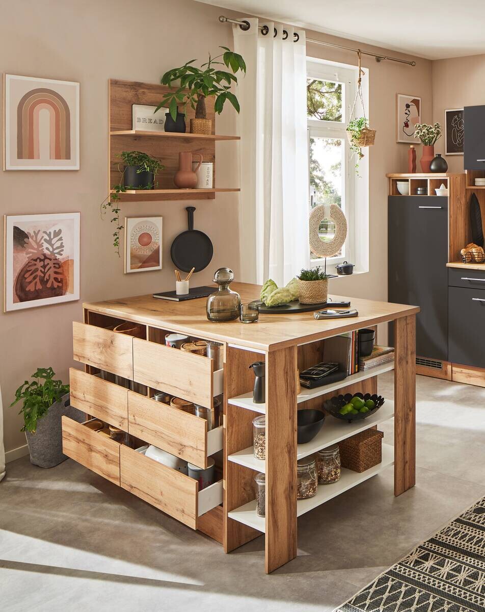 Respekta Winkelküche Hilde grau matt B/H/T: ca. 280x205x172 cm