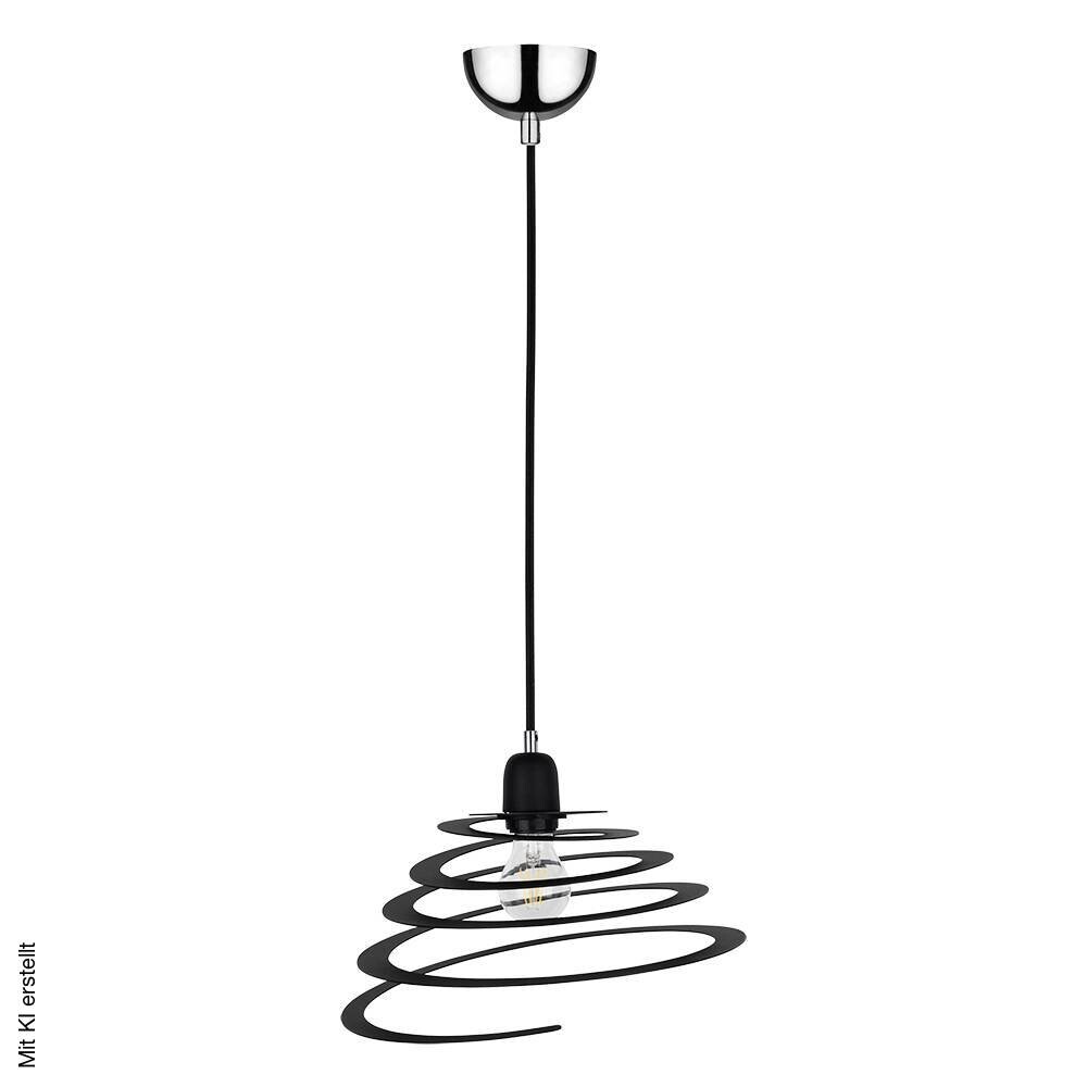 SPOT Light Pendelleuchte Komet schwarz Chrom Metall B/H: ca. 35x120 cm E27 1 Brennstellen