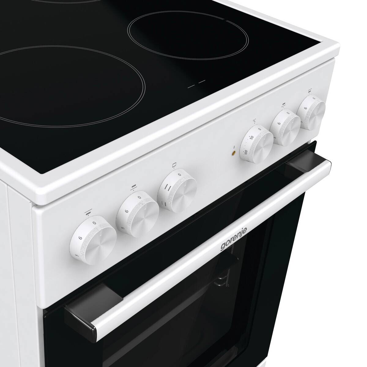 Gorenje Standherd 50cm mit Glaskeramikkochfeld GEC5A22WG weiß B/H/T: ca. 50x85x60 cm