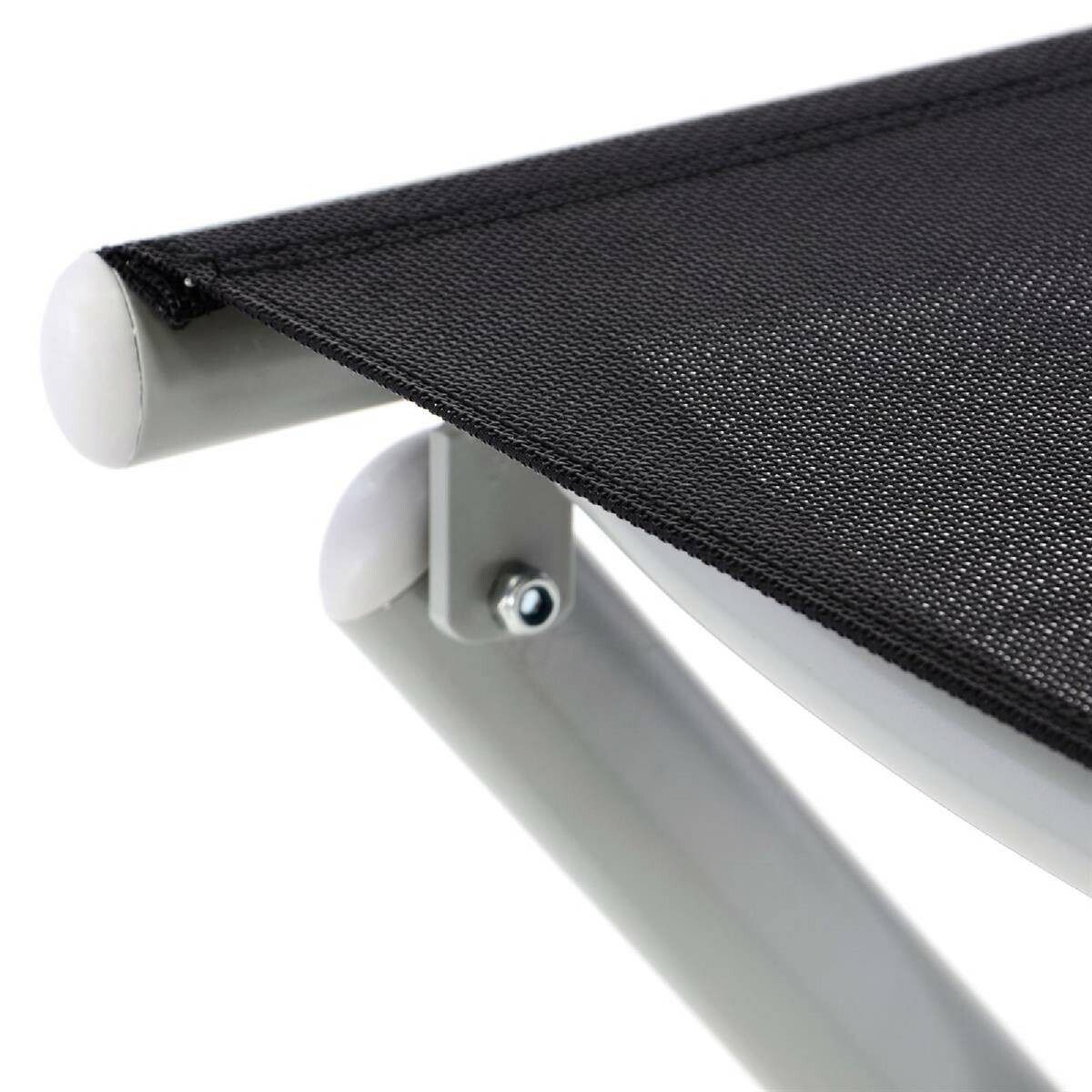 VCM Gartenhocker schwarz Aluminium B/H/T: ca. 43x40x40 cm