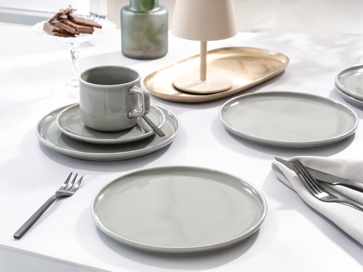 CreaTable Kombiservice Chef Collection grau Porzellan 30 tlg.