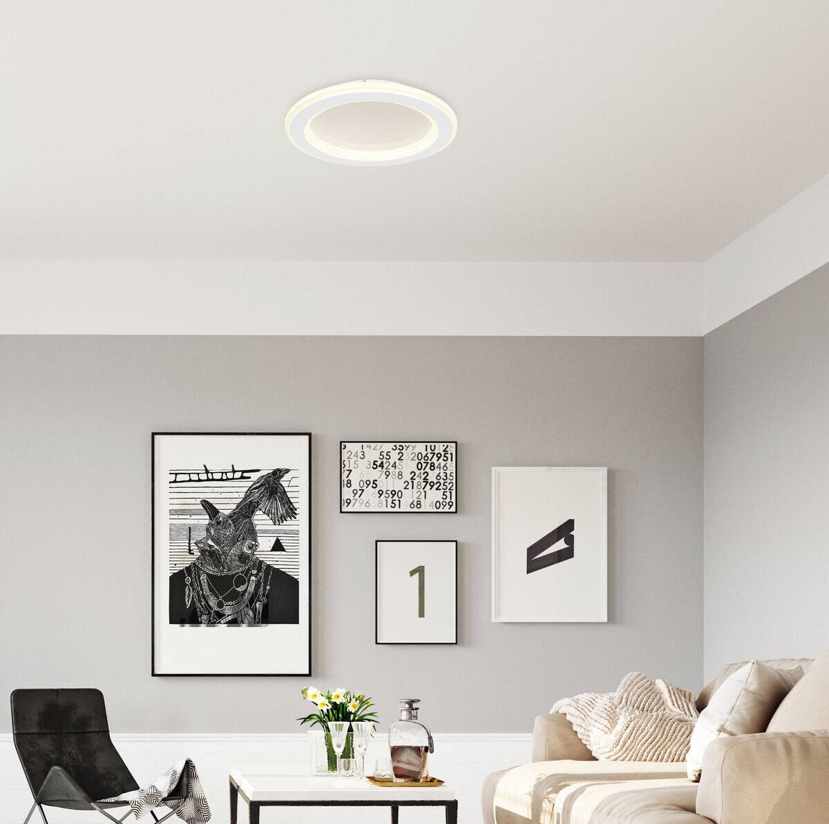 LED-Deckenleuchte H/D: ca. 5x30 cm