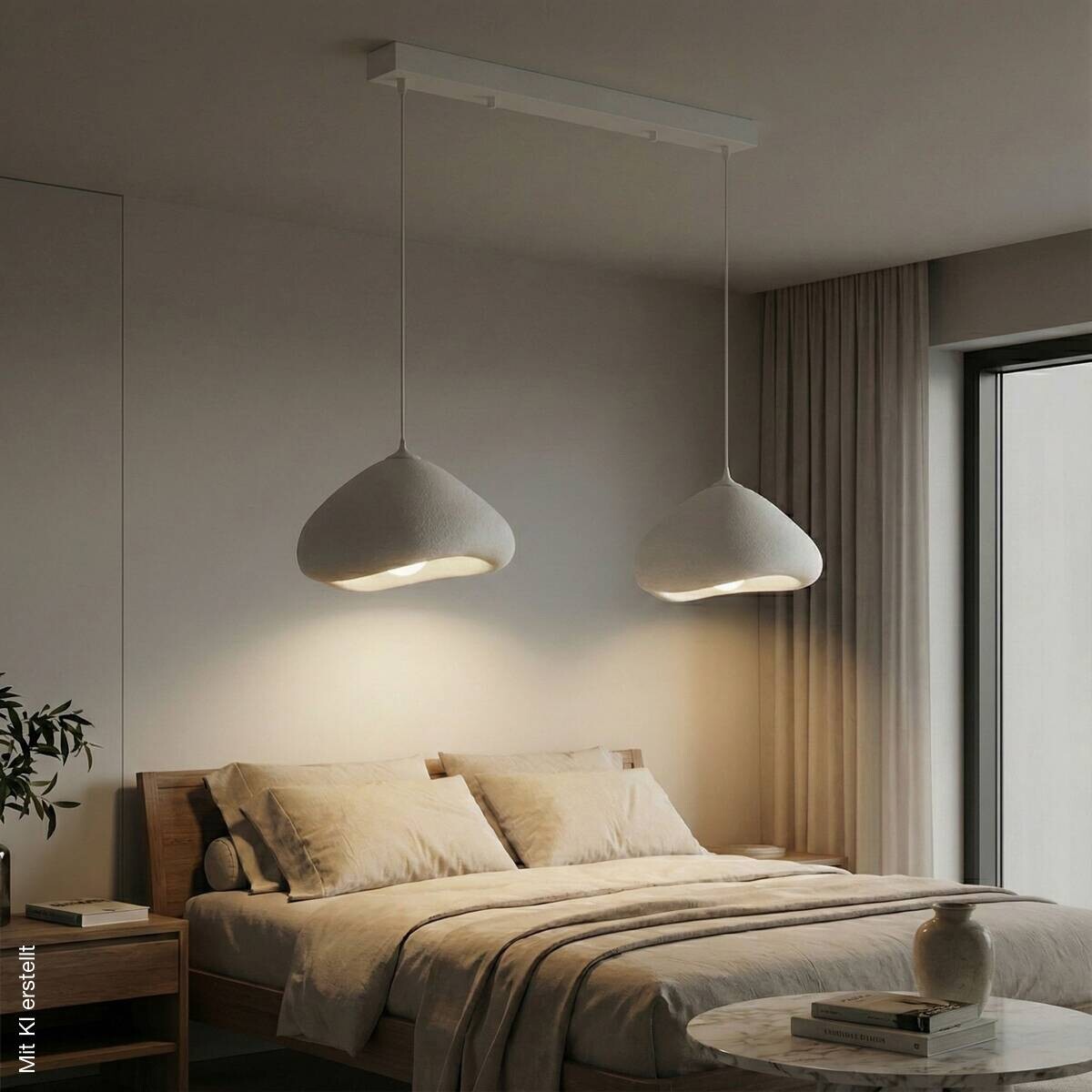 Opviq Pendelleuchte weiß B/H/T: ca. 68x105x32 cm E27 2 Brennstellen