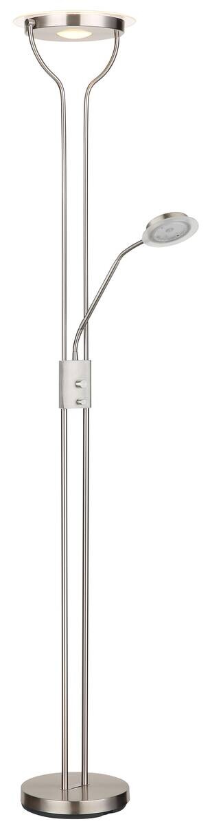 GLOBO LED-Deckenfluter nickel Metall B/H/L: ca. 25,5x180x28 cm 1 Brennstellen