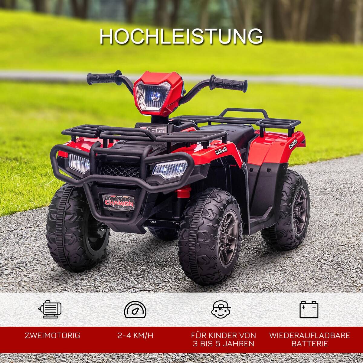 HOMCOM Kinderauto rot B/H/L: ca. 45x88x50 cm